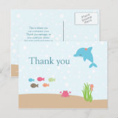 Mignonne sous le carte de remerciements des filles (Devant / Derrière)