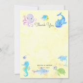 Mignonne sous le Carte de remerciements du Baby sh (Devant)