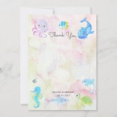 Mignonne sous le Carte de remerciements du Baby sh (Devant)
