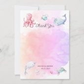 Mignonne sous le Carte de remerciements du Baby sh (Devant)