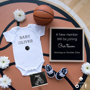 Mignonne sport basket-ball grossesse faire-part