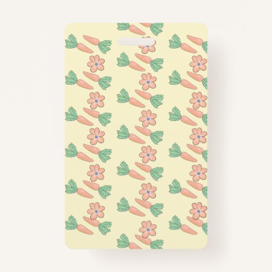 Mignonne Spring Bunny Library Hall Pass Badge (Dos)