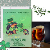 Mignonne ST. Invitation de Patrick's Day Dachshund