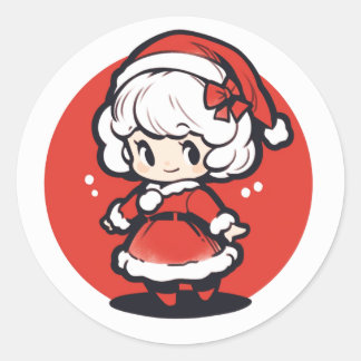 Mignonne sticker de Noël Mme Claus
