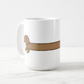 Mignonne Super Long Dachshund Mug (Devant gauche)
