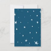 Mignonne sur la lune Merci bleu foncé Baby shower (Dos)