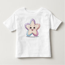 Mignonne T-shirt blanc étoile souriante