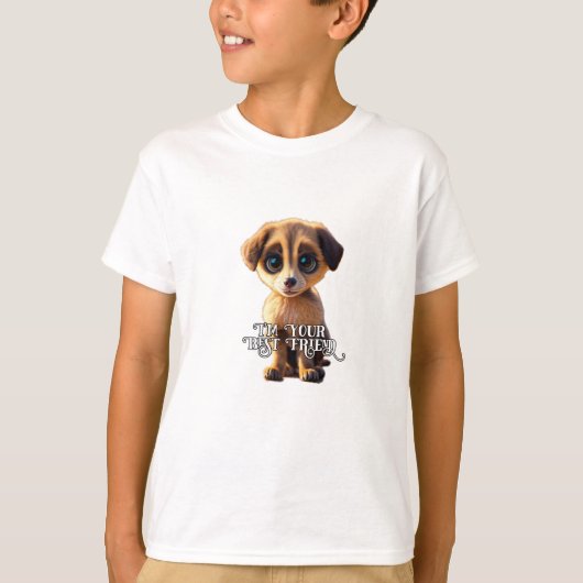 Mignonne T-shirt chiot (Devant)