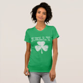 Mignonne t-shirt Kelly Shamrock irlandais (Devant entier)