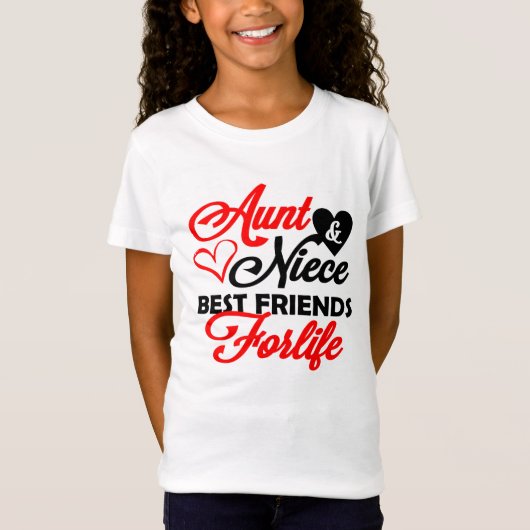 mignonne tante Niece BFF mot art T-shirt (Devant)