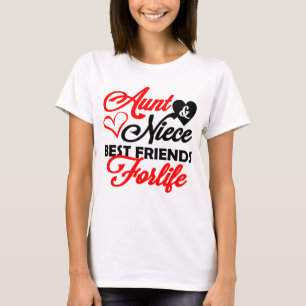 mignonne tante Niece BFF mot art T-shirt