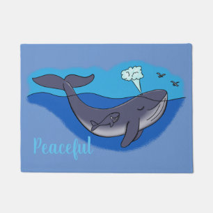 Mignonne tapis de portillon pour baleine et veau