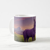 mignonne tasse de café en lama mauve (Devant gauche)