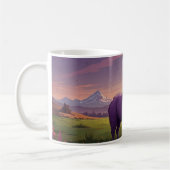 mignonne tasse de café en lama mauve (Gauche)