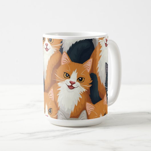 mignonne tasse de chat. (Devant droit)