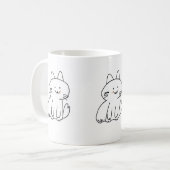 Mignonne tasse de chat Adorable kitty Tasse de caf (Devant gauche)