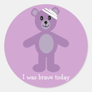 Mignonne Teddy & Bandage J'Étais Brave Stickers Li