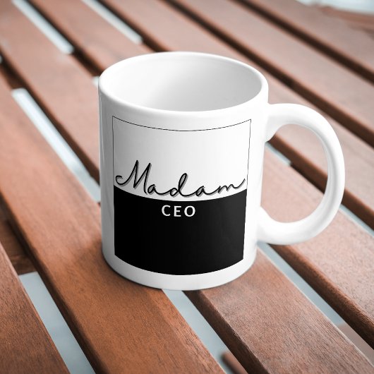 Mignonne tendance moderne Madame PDG Coffee Mug
