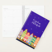 Mignonne Town Black Cat Maisons 5.5x8.5 Planificat (Devant avec enveloppe)