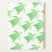 Mignonne Tropical Vert Aquarelle Tortues Motif (Dos)