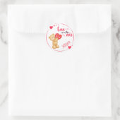 Mignonne Valentines Jour Ours avec Sticker d'amour (Sac)