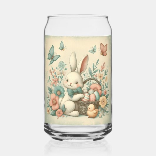 Mignonne, Vintage lapin de Pâques & poussin (Recto)