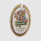 Mignonne Wild One Jungle Ma 1ère photo de Noël (devant)