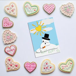 Mignonne "You Really Melt Me" Carte Snowman Valent