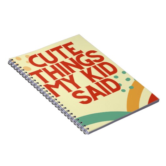 Mignonnes choses Mon Enfant A Dit Journal Carnet (Côté Droit)