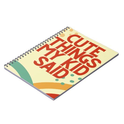 Mignonnes choses Mon Enfant A Dit Journal Carnet (Côté gauche)