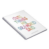 Mignonnes Choses Mon Petit-Enfant A Dit Carnet (Côté Droit)