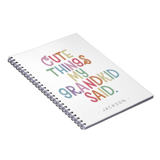 Mignonnes Choses Mon Petit-Enfant A Dit Carnet (Côté Droit)