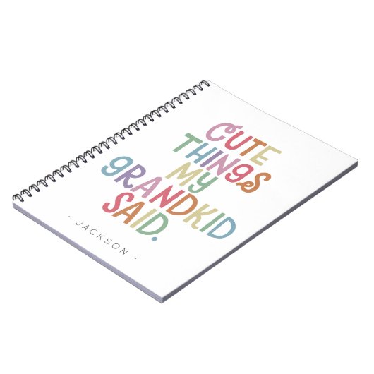 Mignonnes Choses Mon Petit-Enfant A Dit Carnet (Côté gauche)