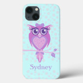 Mignonnes filles hibou violet & aqua coque ipad (Verso)