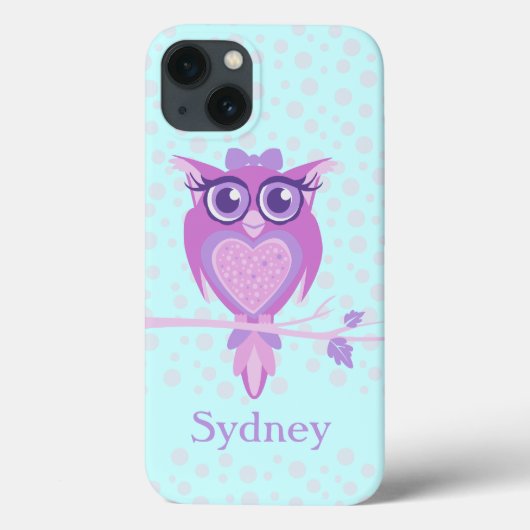 Mignonnes filles hibou violet & aqua coque ipad (Verso)