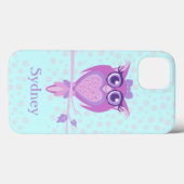 Mignonnes filles hibou violet & aqua coque ipad (Verso (horizontal))