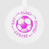 Mignonnes Filles Mangent Sleep Soccer Répéter - Jo (dos)