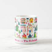 Mignonnes jolies maisons de Noël Mug (Centre)