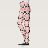 Mignonnes Leggings Bébé Fille Pingouin Rose (Gauche)
