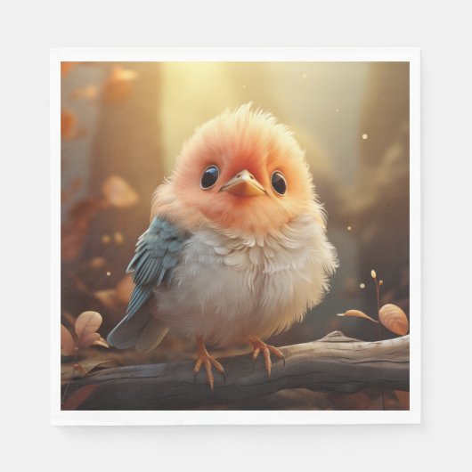 Mignonnes serviettes en papier pour oiseaux (Devant)