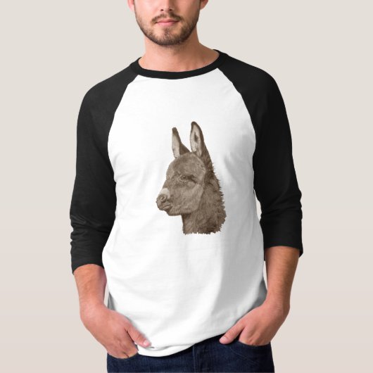 Mignons âne dessin animal réaliste art t-shirt (Devant)