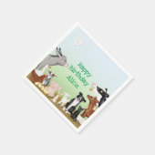 Mignons animaux de ferme serviettes en papier de c (Coin)