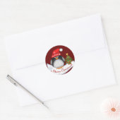 Mignons autocollants de Noël avec pingouin et text (Enveloppe)