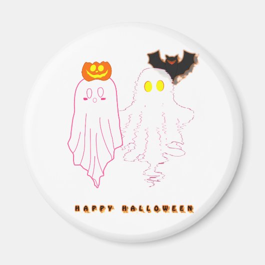 Mignons bébés fantômes Magnet Halloween (Devant)