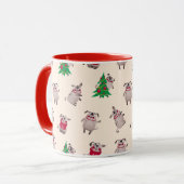 Mignons Carlins de Noël Mug (Devant gauche)