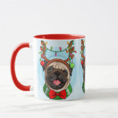 Mignons Carlins de Noël Mug (Gauche)