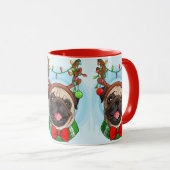 Mignons Carlins de Noël Mug (Devant droit)