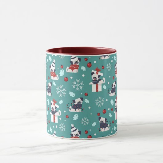 Mignons Carlins de Noël Mug (Centre)