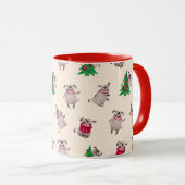 Mignons Carlins de Noël Mug (Devant droit)
