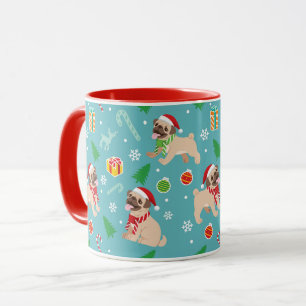 Mignons Carlins de Noël Mug
